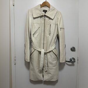 Danier leather white coat